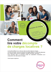 Plaquette d'information locataire aide à la lecture des charges locatives