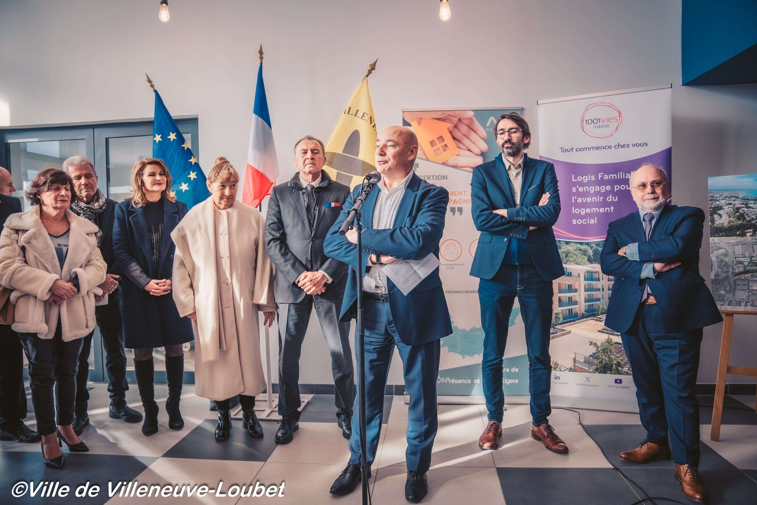Discours de Pascal Friquet, Président du directoire Logis Familial, en présence de Mr le Maire de Villeneuve-Loubet et des partenaires