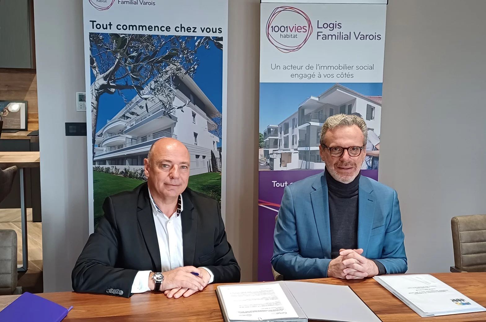 Signature partenariat Logis Familial Varois et Carsat du Sud-Est